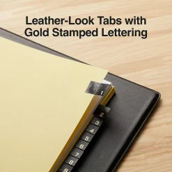 Staples Numeric Leather Dividers, 31-Tab, Black (18947/11485) Sale