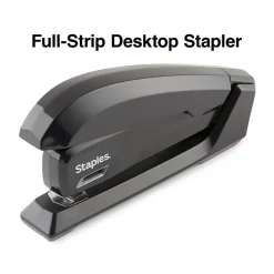 Staples One-Touch Desktop Stapler, 20 Sheet Capacity, (44436) Black New