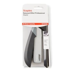 Staples One-Touch Desktop Stapler, 28 Sheet Capacity, Black/Silver, 500 (44426) New