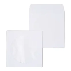 Staples Open End CD/DVD Envelopes, 5" x 5", White, 50/Box (12257)* Business