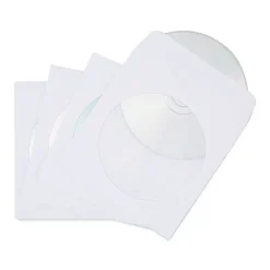Staples Open End CD/DVD Envelopes, 5" x 5", White, 50/Box (12257)* Business