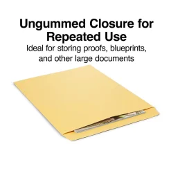 Staples Open End Kraft Catalog Envelopes, 14"L x 18"H, Brown, 25/Pack (SPL195776)* Catalog