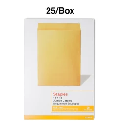 Staples Open End Kraft Catalog Envelopes, 14
