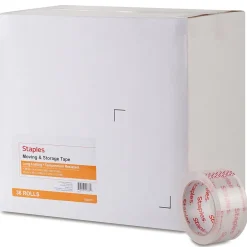 Staples Packing Tape , 1.88" x 54.6 yds., Clear, 36/Rolls (52219)* Packing Tape