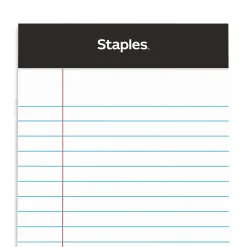 Staples ® Perforated Mini Legal Writing Pads - Narrow Ruled, 3.5