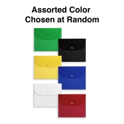 Staples Plastic Filing Envelope with Snap Closure, Letter Size, Assorted Colors (TR51798)* Business