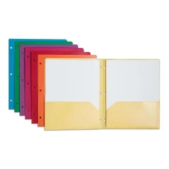 Staples 2-Pocket Plastic Presentation Folder, Each (ST55095-CC) Outlet