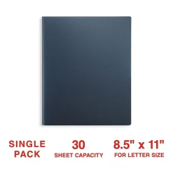 Staples 2-Pocket Plastic Presentation Folder, Blue (21624-CC/20644) Best