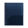 Staples 2-Pocket Plastic Presentation Folder with Fasteners, Navy (ST26389-CC) Online