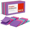 Discount Pop-up Notes, 3" x 3", Berry Blast Collection, 100 Sheet/Pad, 12 Pads/Pack (52225) Sticky Notes