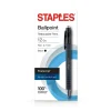 Staples Postscript Retractable Ballpoint Pens, Fine Point, Black Ink, Dozen (18264) Clearance