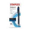 Staples Postscript Retractable Ballpoint Pens, Medium Point, Blue Ink, Dozen (18263) Best