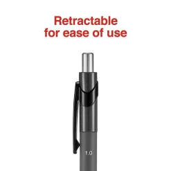 Staples Postscript Retractable Ballpoint Pens, Medium Point, Black Ink, Dozen (18262) New