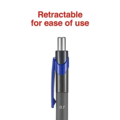 Staples Postscript Retractable Ballpoint Pens, Fine Point, Blue Ink, Dozen (18266) Clearance