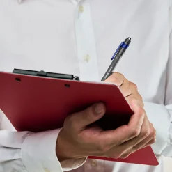 Staples Postscript Retractable Ballpoint Pens, Fine Point, Blue Ink, Dozen (18266) Clearance