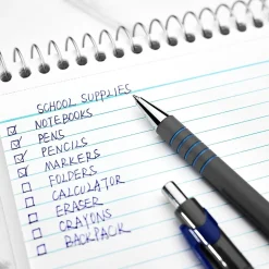 Staples Postscript Retractable Ballpoint Pens, Fine Point, Blue Ink, Dozen (18266) Clearance