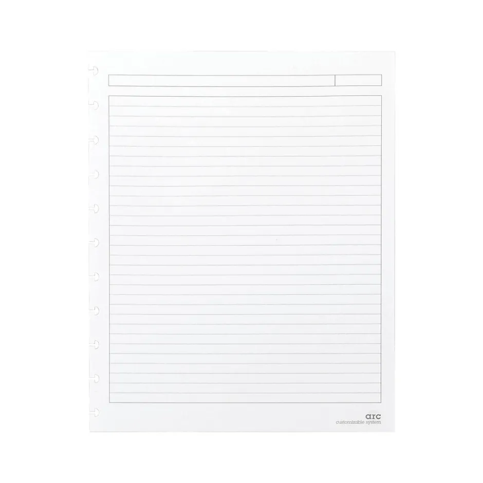 Staples Premium Arc Notebook System Refill Paper, 8.5" x 11", 50 Sheets, Narrow Ruled, White (19992) Discount