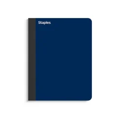 Staples Premium Composition Notebook, 7.5" x 9.75", College Ruled, 100 Sheets, Blue (ST58343) Sale