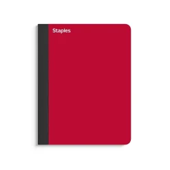 Staples Premium Composition Notebook, 7.5" x 9.75", College Ruled, 100 Sheets, Assorted Colors (TR58341)