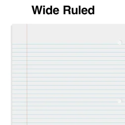 Staples Premium Poly 1-Subject Notebook, 8" x 10.5", Wide Ruled, 100 Sheets, (TR25543) White Online