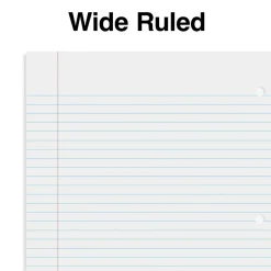 Staples Premium 1-Subject Notebook, 8" x 10.5", Wide Ruled, 100 Sheets, Red, 12/Carton (TR20958CT) Outlet