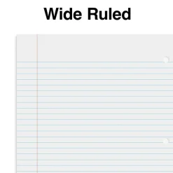 Staples Premium 1-Subject Notebook, 8" x 10.5", Wide Ruled, 100 Sheets, Black, 12 Notebooks/Carton (TR20956CT)