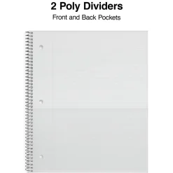 Staples Premium 2-Subject Notebook, 8.5