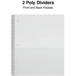 Staples Premium 2-Subject Notebook, 8.5