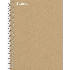 Staples Premium 1-Subject Notebook, 5.875" x 9", College Ruled, 100 Sheets, Brown (ST52120N) Hot