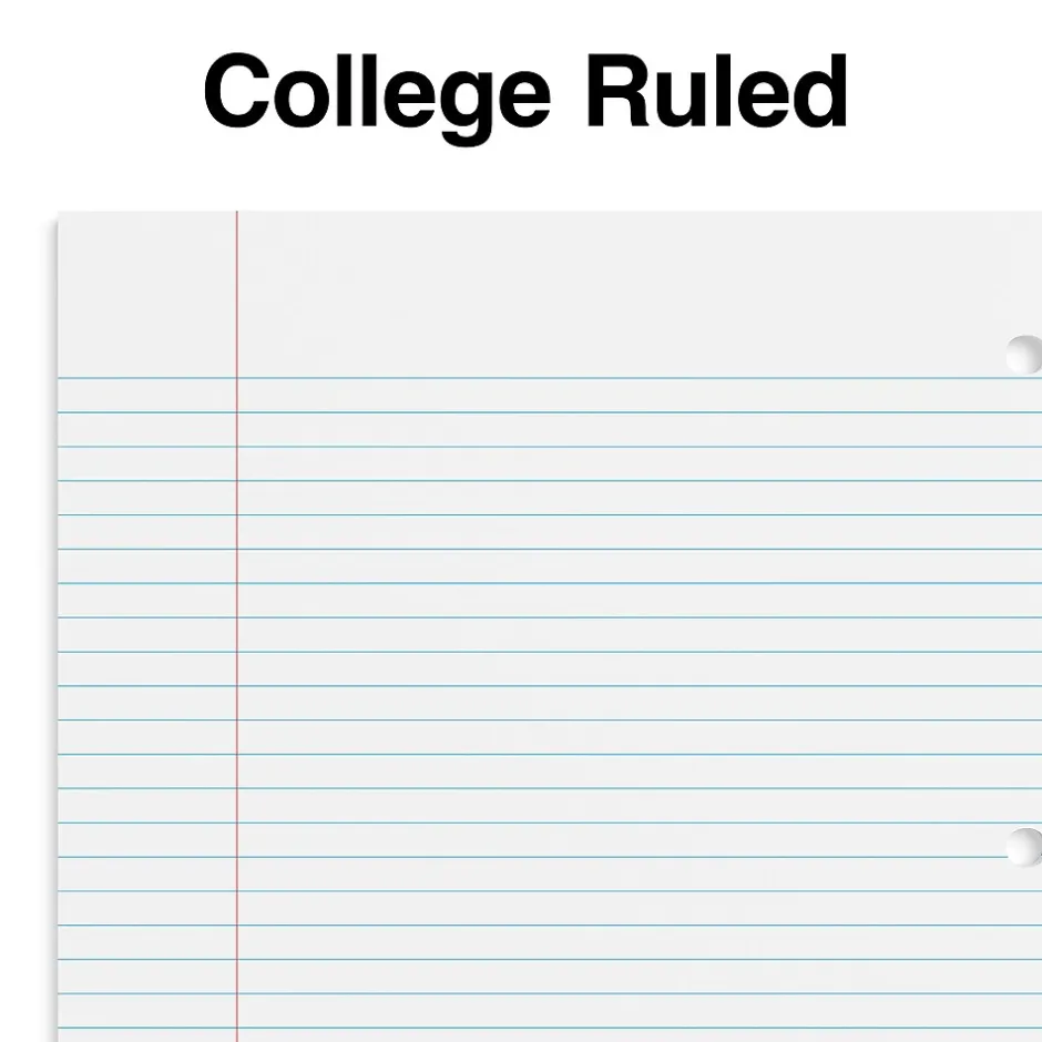 Staples ® Premium 3-Subject Subject Notebooks, 8.5" x 11", College Ruled, 150 Sheets, Black (TR58359M-CC)