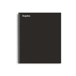 Staples ® Premium 1-Subject Subject Notebooks, 8.5" x 11", College Ruled, 100 Sheets, Black (TR58355M-CC) Hot