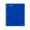Staples Premium 5-Subject Subject Notebooks, 8.5" x 10.5", Wide Ruled, 200 Sheets, Black (ST58309)