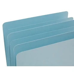 Staples Pressboard File Folders, Single Tab, Letter, Blue, 25/Box Clearance