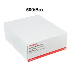 Staples QuickStrip EasyClose Self Seal #10 Window Envelopes, 4 1/8