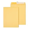 Staples QuickStrip EasyClose Kraft Self Seal Catalog Envelopes, 9" x 12", Brown, 100/Box (ST381970-CC)* Security Tinted
