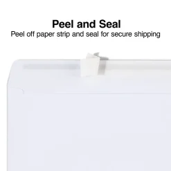 Staples QuickStrip EasyClose #10 Business Envelopes, 4 1/8" x 9 1/2", White, 100/Box (394047N)* Business