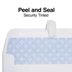 Staples QuickStrip EasyClose Self Seal Security Tinted #6 3/4 Business Envelopes, 3 5/8" x 6 1/2", White, 100/Box (ST50313-CC)* Security Tinted