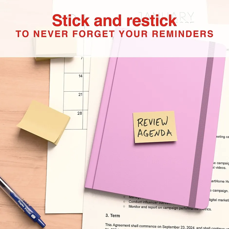 Best Recycled Notes, 1 3/8" x 1 7/8", Sunshine Collection, 100 Sheet/Pad, 12 Pads/Pack (S152YR/1252554) Sticky Notes