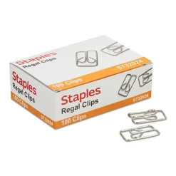 Staples ® Regal #2 Paper Clips, Silver, 100/Box (72120) Sale