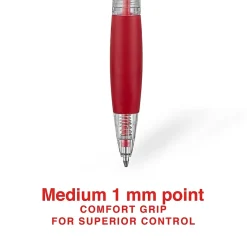 Staples Retractable Ballpoint Pens, Medium Point, Red Ink, Dozen (50792) Outlet