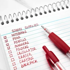 Staples Retractable Ballpoint Pens, Medium Point, Red Ink, Dozen (50792) Outlet