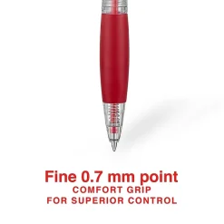 Staples Retractable Ballpoint Pens, Fine Point, Red Ink, Dozen (50787) Clearance