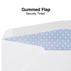 Staples Security Tinted #10 Window Envelopes, 4 1/8" x 9 1/2", White Wove, 500/Box (ST50152-CC)* Security Tinted