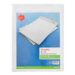 Staples Self Seal #13 Catalog Envelope, 10" x 13", White, 12/Pack (50293T-CC)* Catalog