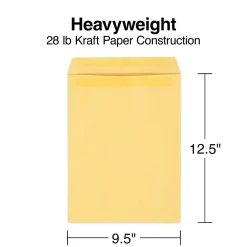 Staples Self Seal Kraft Catalog Envelopes, 9.5
