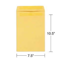 Staples Self Seal Kraft Catalog Envelopes, 7.5