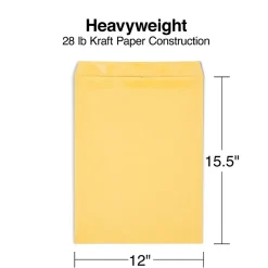 Staples Self Seal Kraft Catalog Envelopes, 12