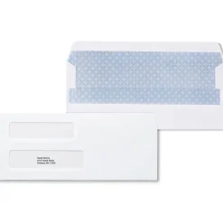 Staples Self Seal Self Seal Security Tinted #8 Double Window Envelopes, 3 5/8" x 8 5/8", White, 500/Box (ST28732-CC)* Security Tinted
