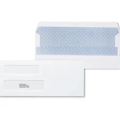 Staples Self Seal Self Seal Security Tinted #9 Double Window Envelopes, 3 7/8" x 8 7/8", White, 500/Box (ST28731-CC)* Security Tinted