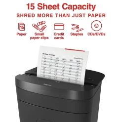 Staples 15-Sheet Cross-Cut Multi-Media Shredder (ST62154)* Shredders & Accessories